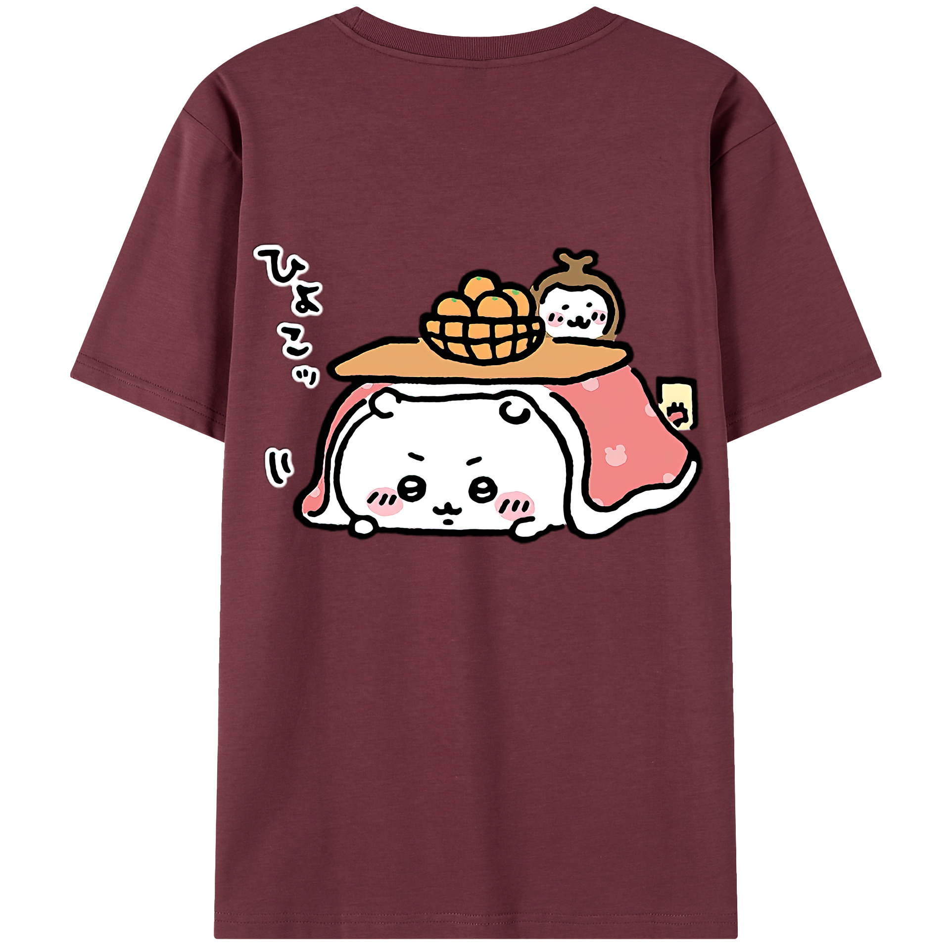 （画像用） ちいかわ ちいかわ Chii-kawa chiikawa 綿100％半袖Tシャツ（背面プリント）
